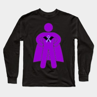 Bat Awareness Ribbon Superhero Man Silhouette Long Sleeve T-Shirt